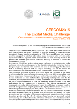 CEECOM2015 The Digital Media Challenge