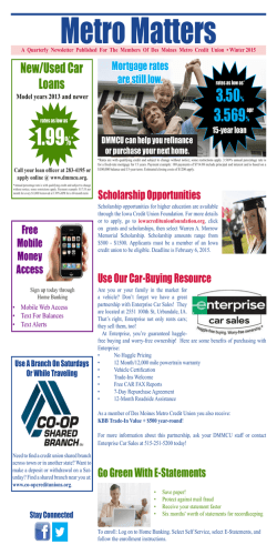 Newsletter - Des Moines Metro Credit Union