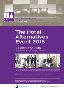 Hotel Alternatives Sales Pack 2015