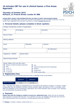 Registration Form - Royal College of Psychiatrists