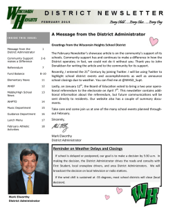 District Newsletter - Wisconsin Heights School District