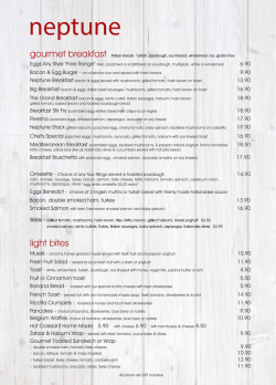 Breakfast Menu