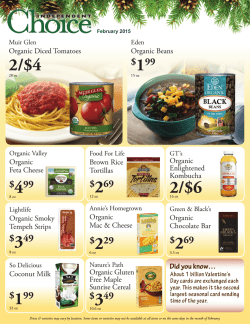 Monthly Specials For February, 2015