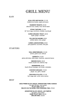 GRILL MENU - The Handbook