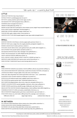 Dinner Menu - The Food Market