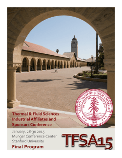 Agenda of TFSA 2015 - Stanford University