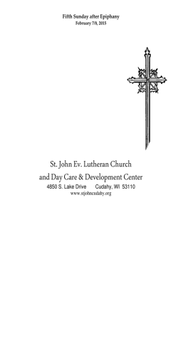 Bulletins - St.John Church, Cudahy