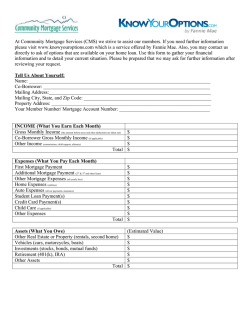 Mortgage Loans Modified Assistance