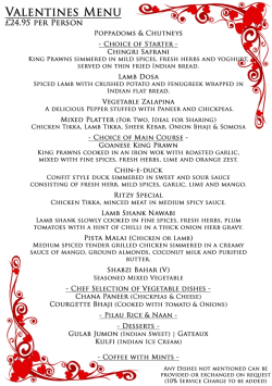Please Click to see the menu