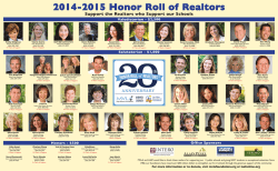 2014-2015 Honor Roll of Realtors