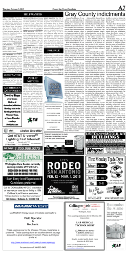 Classifieds - County Star-News