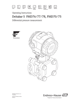 Deltabar S FMD76/77/78, PMD70/75