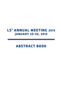Abstract book - LS2 Annual Meeting 2015