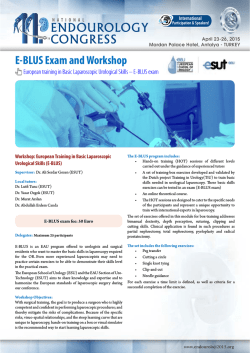 E-BLUS Exam and Workshop