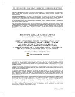 offer document relating to conditional mandatory