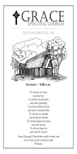 9:00 a.m. Bulletin - Grace Episcopal Church