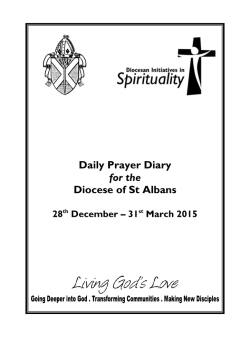 Daily Prayer Diary for the Diocese of St Albans