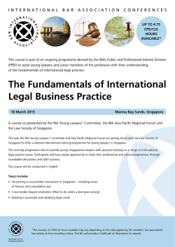 conference programme - International Bar Association