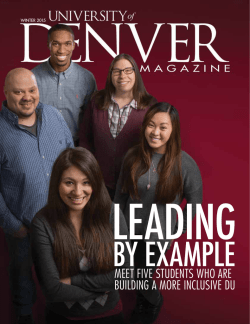 DU Magazine PDF version - University of Denver Magazine