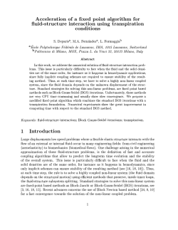 Acceleration of a fixed point algorithm for fluid