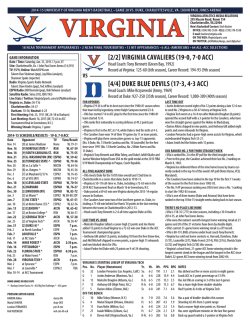 VIRGINIA - CBS Sports Network