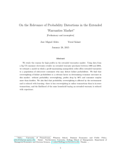 On the Relevance of Probability Distortions in the Extended