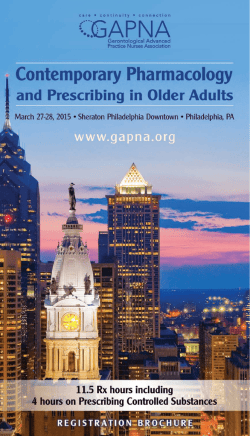 View the conference brochure - Gerontological Advanced Practice