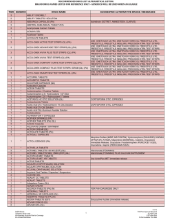 RECOMMENDED DRUG LIST ALPHABETICAL