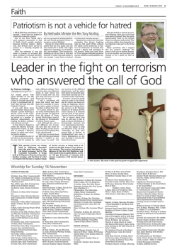 Jersey Evening Post Remembrance Faith Article - The Centre