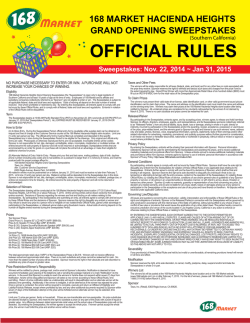sweepstakes OFFICIAL RULES 8.5x11