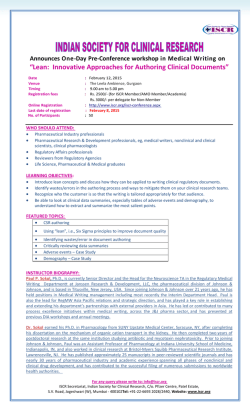 &ldquo;Lean: Innovative Approaches for Authoring Clinical Documents&rdquo;