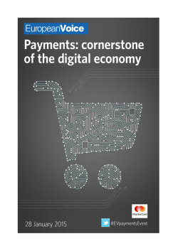 Payments: cornerstone of the digital economy
