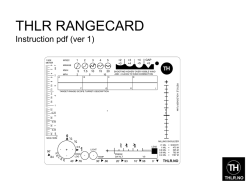 THLR rangecard user manual