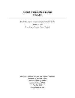 Robert Cunningham papers MSS.271