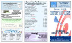 Zone Visitation February 10 - May 19, 2015
