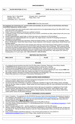 Monday - Mark R. Isfeld Secondary School