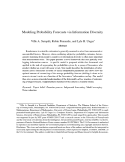 Modeling Probability Forecasts via Information Diversity