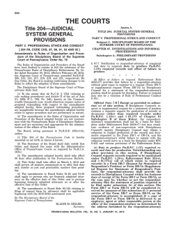 Courts - Pennsylvania Bulletin