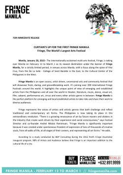 Fringe Manila_Press Release_Jan2015_draft 1