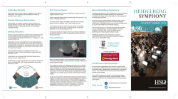 Brochure 2015 - Heidelberg Symphony Orchestra