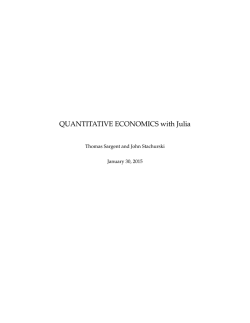 Julia Lectures - Quantitative Economics