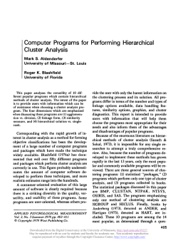 Computer Programs for Performing Hierarchical