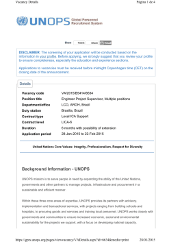 Background Information - UNOPS