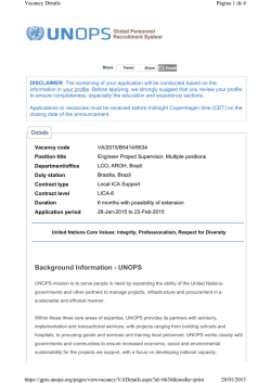 Background Information - UNOPS