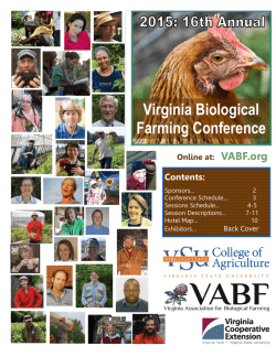 2015 VBF Conference Program