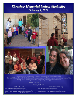Weekly Bulletin - Thrasher Memorial United Methodist