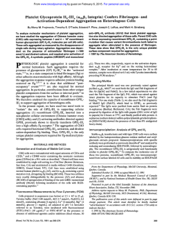 Platelet Glycoprotein IIb-III, (ffIIbp3 Integrin) Confers Fibrinogen