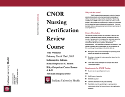 CNOR Nursing Certification Review Course
