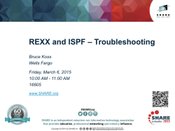 16605 - REXX and ISPF - Troubleshooting