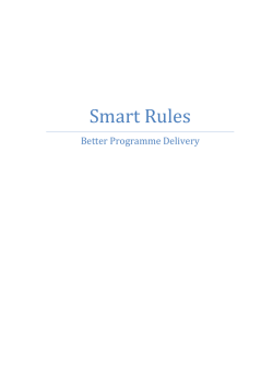 DFID Smart Rules Better Programme Delivery (updated